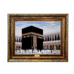 Islamic Wall Rug Holy Kaaba Model Blue Sky