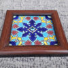 Decorative Persian Framed Ceramic Tile - Cheshm Zakhm