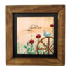 Decorative Persian Framed Ceramic Tile - Bird & Flight