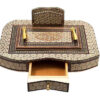 Handcrafted Persian Wooden Pen Holder for Desk - Elegance Khatamkari Art, Rasta