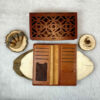 Persian Leather Long Wallet with Hich Design