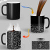Persian Ceramic Coffee Mug - Heat Sensitive Calligraphy