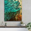 Persian Wooden Poster Print - Green Khat Wall Art
