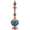 Decorative Copper Bottle Persian Artisan-Crafted Turquoise Inlay Arg