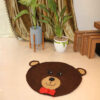 Handwoven Boho Macrame Floor Rug – Bear Design