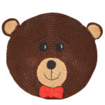 Handwoven Boho Macrame Floor Rug – Bear Design
