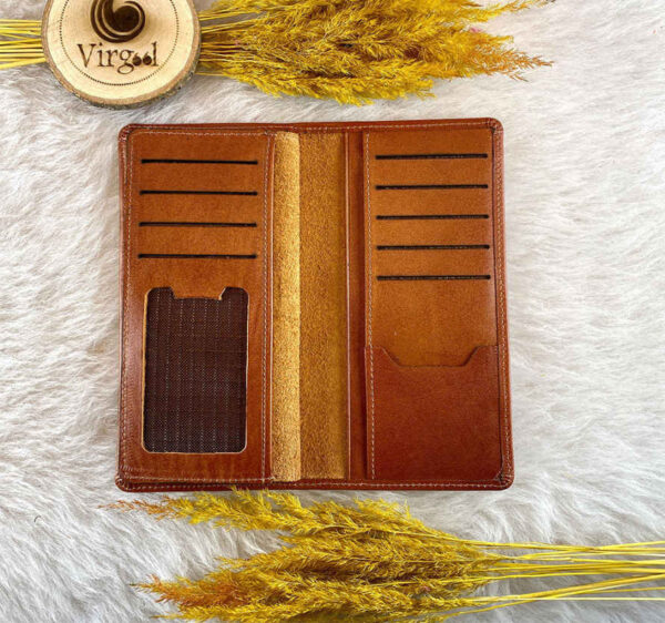 Genuine Light Brown Leather Wallet Model Hamoun