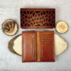 Persian Leather Long Wallet with Ordibehesht Symbol
