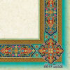 Green Blue Colored Tazhib A4 Paper (100x)