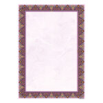 Purple Colored Tazhib A4 Paper (100x)