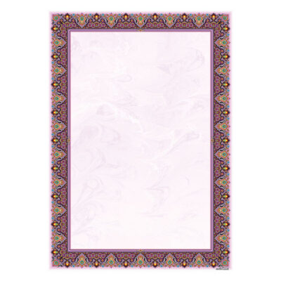 Purple Colored Tazhib A4 Paper (100x)