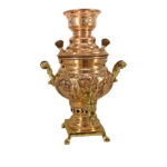 Persian Copper Samovar Decorative Coal Tea Maker Floral Motifs 1-Liter