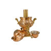 Persian Copper Samovar Decorative Coal Tea Maker Floral Motifs 1-Liter