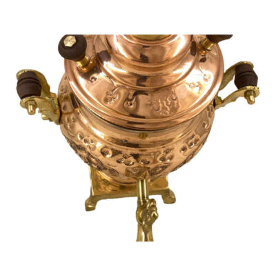 Persian Copper Samovar Decorative Charcoal Tea Maker Floral Motifs 1-Liter