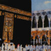 Hand-Knotted Islamic Wall Rug Kaaba