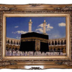 Hand-Knotted Islamic Wall Rug Kaaba