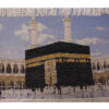 Hand-Knotted Islamic Wall Rug Kaaba