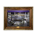 Islamic Wall Rug Kaaba Model Night