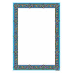 Blue Colored Tazhib A4 Paper (100x)