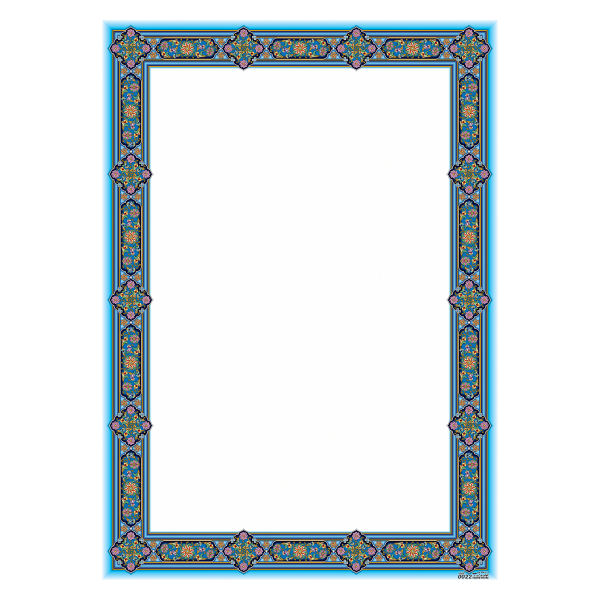 Blue Colored Tazhib A4 Paper (100x)