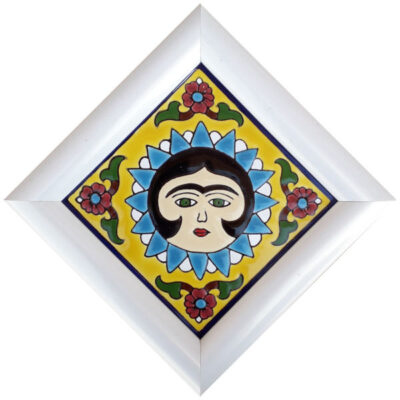 Decorative Persian Framed Ceramic Tile – Sun
