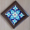 Decorative Persian Framed Ceramic Tile - Flower