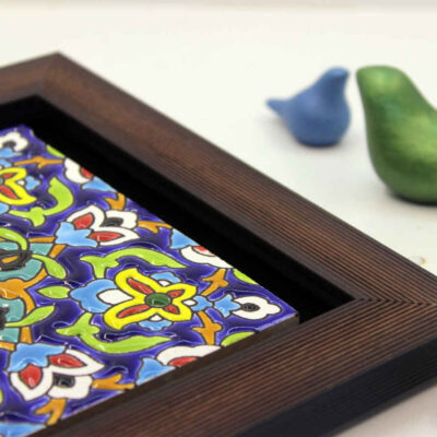 Decorative Persian Framed Ceramic Tile – Traditional
