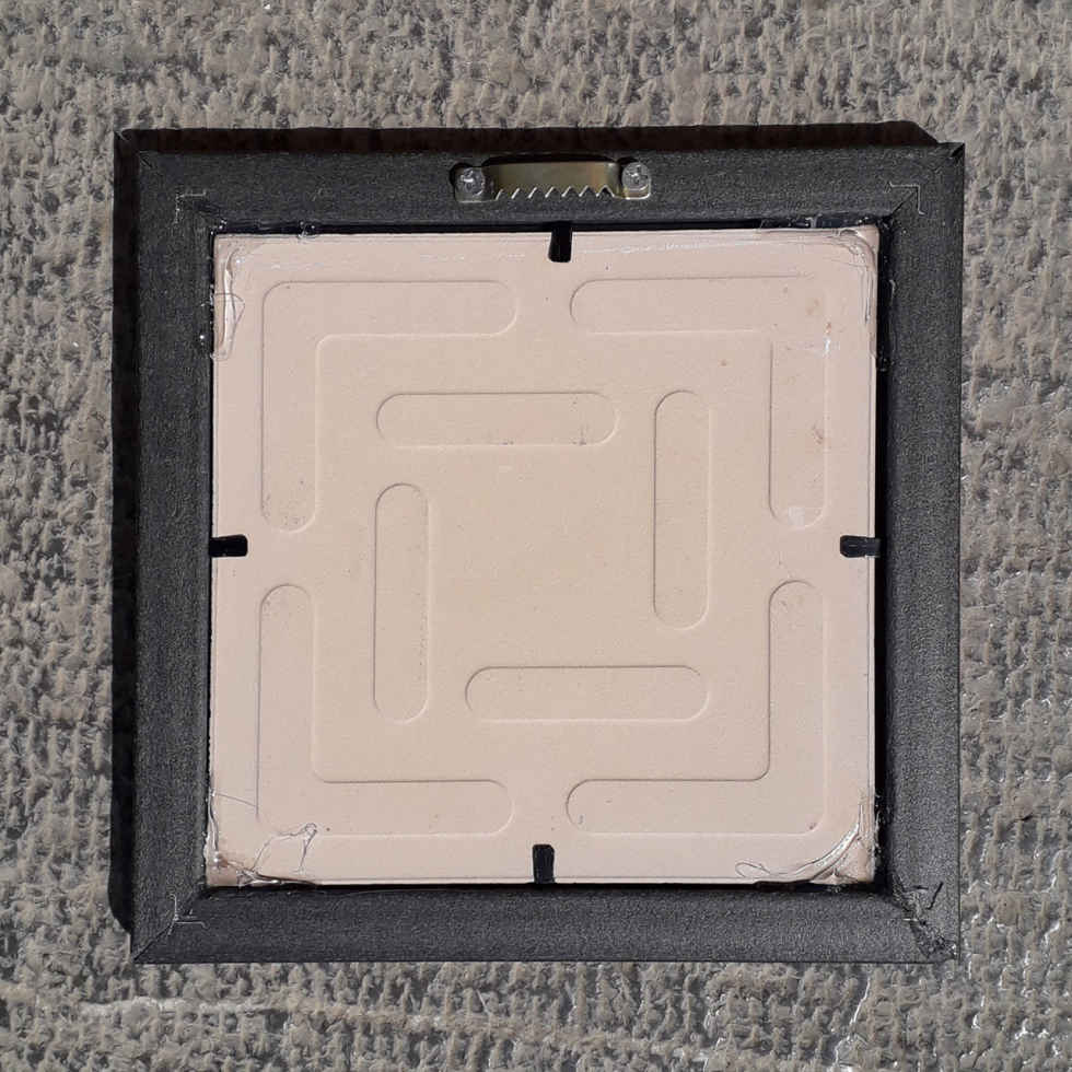 Decorative Persian Framed Ceramic Tile – Evil Eye