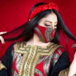 Handcrafted Fashion Embroidered Face Mask for Women - Model Hasti