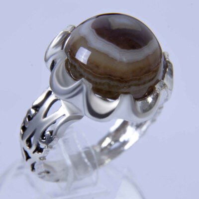 Persian Sulemani Hakik Silver Ring for Men Eye