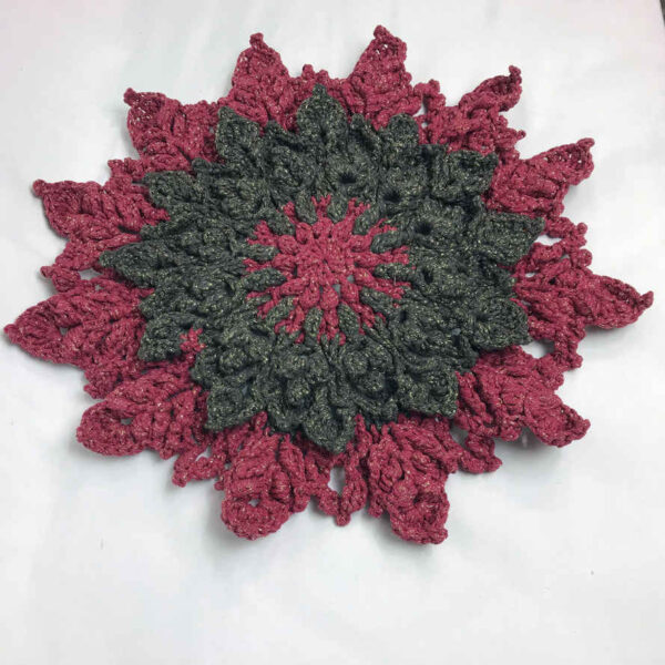 Round Crochet Hand Knitted Tablecloth