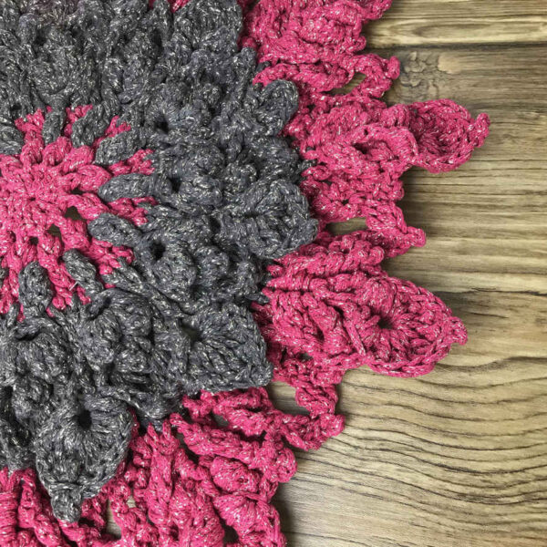 Round Crochet Hand Knitted Tablecloth