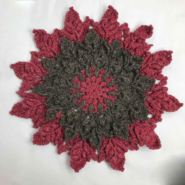 Round Crochet Hand Knitted Tablecloth