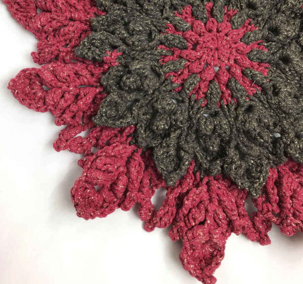 Round Crochet Hand Knitted Tablecloth
