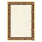 Bronze Colored Tazhib A4 Paper - Slimi (10x)