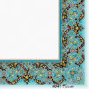 Turquoise Colored Persian Tazhib A4 Paper (100x)