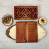 Persian Leather Long Wallet with Hamoun Design