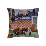 Velvet Printed Cushion Cover - Shahnameh Design (Set of 2)