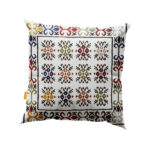 Persian Kilim Cushion Cover - Handwoven White Design