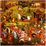 Persian Velvet Cushion Cover - Shahnameh War Design (Set of 2)