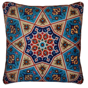 Ethnic Velvet Cushion Cover – Miniature-Inspired Design (Set of 2)