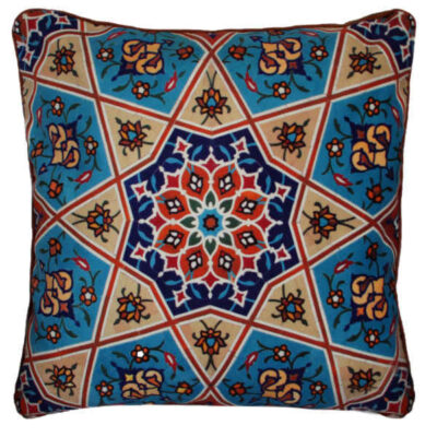 Ethnic Velvet Cushion Cover – Miniature-Inspired Design (Set of 2)