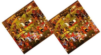 Persian Velvet Cushion Cover – Shahnameh War Design (Set of 2)