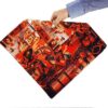 Persian Velvet Cushion Cover - Shahnameh Print Design (Set of 2)