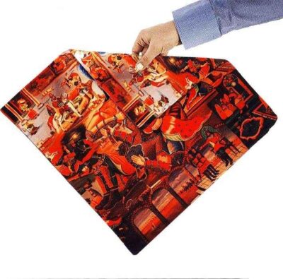Persian Velvet Cushion Cover – Shahnameh Print Design (Set of 2)