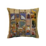 Persian Velvet Cushion Cover – Printed Shahnameh Design (Set of 2)
