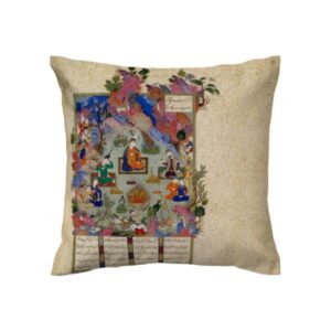 Persian Velvet Cushion Cover – Barge Shahnameh Design (Set of 2)
