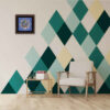 Decorative Persian Framed Ceramic Tile - Star