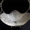 Persian Malileh-Kari Silver Fruit Bowl Model Kashkul