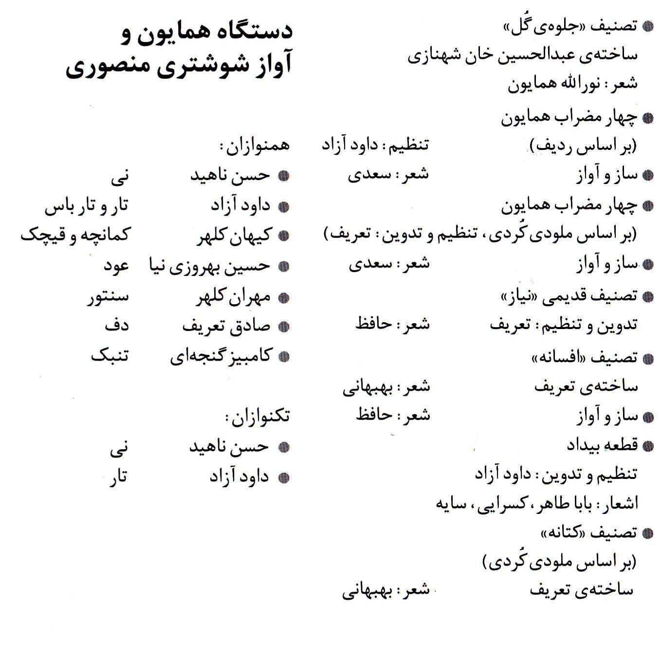 Abgineh Music Album by Sedigh Ta’rif